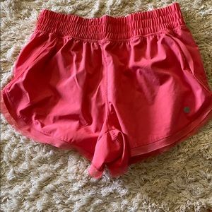 Pink, athletic, booty shorts, size small